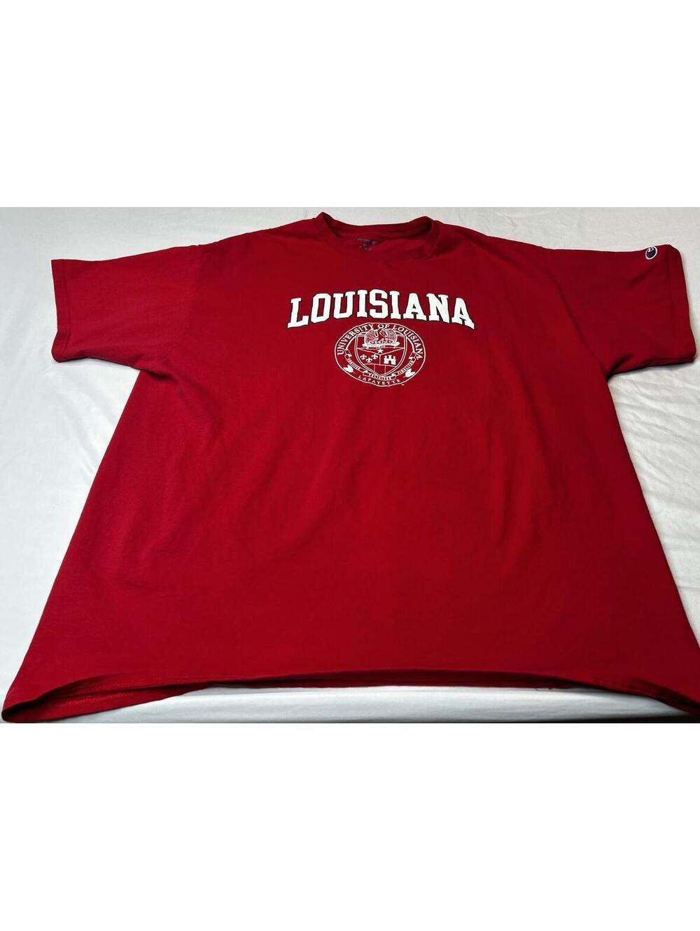 Champion University of Louisiana Lafayette ULL Ragin Cajuns T-Shirt Mens 2XL